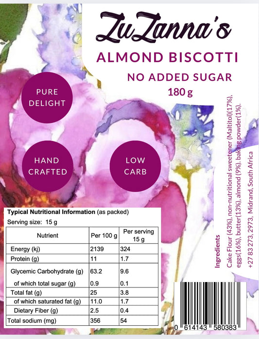 No Added Sugar Almond Biscotti